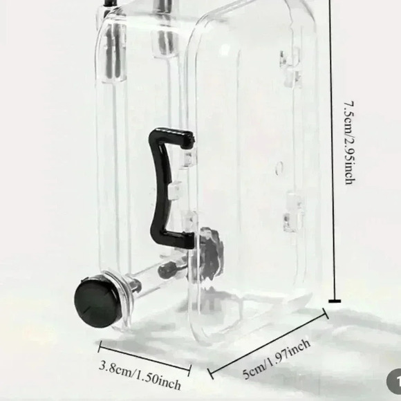 Chic mini suitcase clear storge box for jewelry or beads, or as a gift box. - Picture 3 of 3